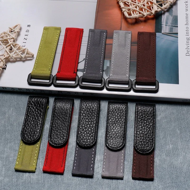 Daytona O-mega Swatch branded T-udor Bay Velcro 20mm Nylon Velcro Watchband Seiko CASIO Tis-sot  Accessories Apple