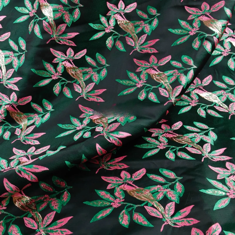 Emerald Heavyweight Brocade Designer Jacquard Structured Fabric Spring And Autumn For Chinese-Style Dress Women Sewing Material