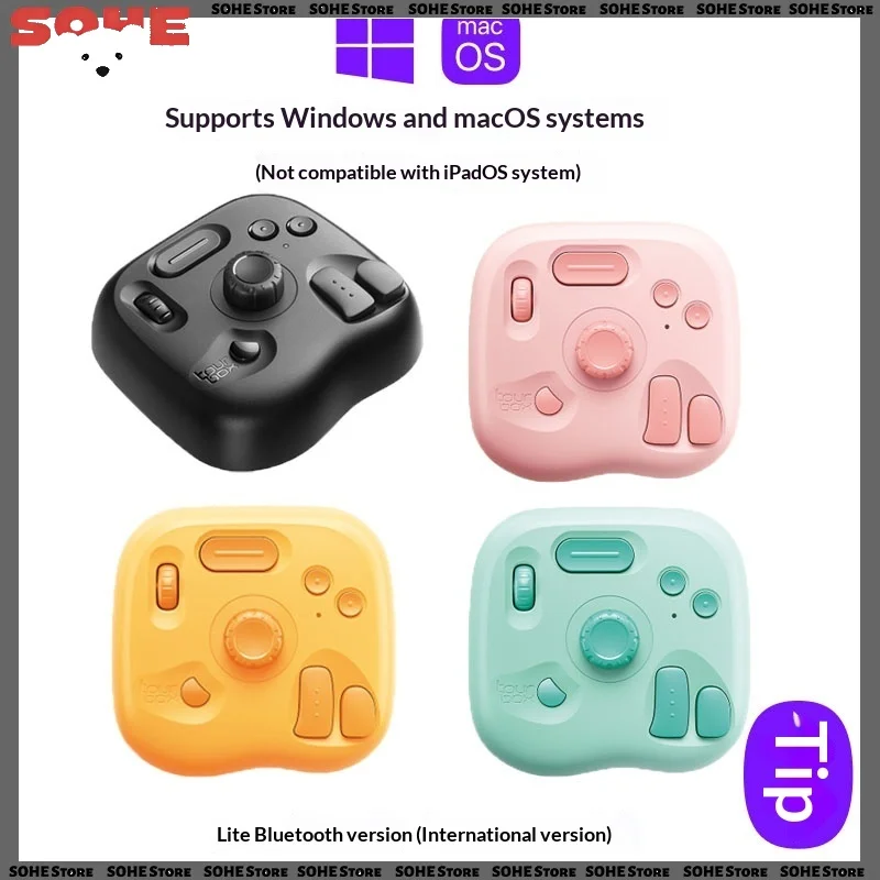 TourBox Lite Wireless Wired Global Version Custom Keypad Bluetooth Designer Keypad Hand Drawing Board Digital Screen Art Paint