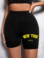 Summer Womens Sports Shorts New York The Emipure City Letter Printing Fitness Short Pantsstretch Thin Soft Female Sport Swear 5