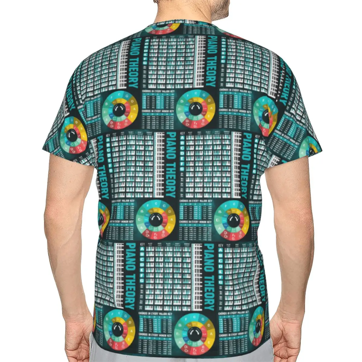 Music Basic Guitar Chord Theory Chart Piano 100% Cotton T-Shirt Men'sFunny T Shirts Men O-Neck Short Sleeve