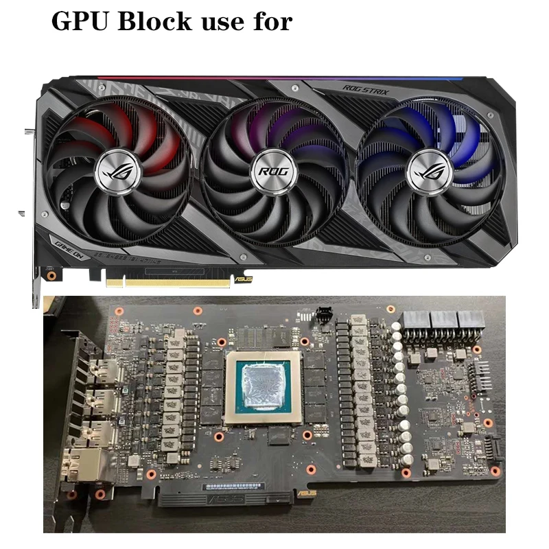 Bykski Water Block Use for ASUS RTX 3090 /3080 Strix GPU Card / Full Cover Copper Radiator Block /A-RGB / RGB In Stock