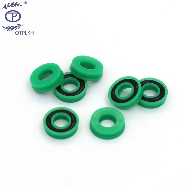 Spring seal Ring for Shaft UHMWPE seals green ultra-high molecular weight polyethylene V spring Non-Standard Parts customized