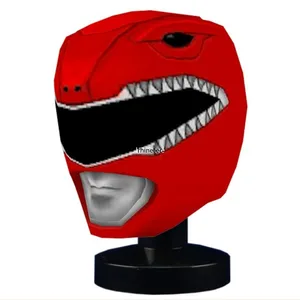 خوذة ورقية يمكن ارتداؤها ، دعائم قناع نموذجية من الورق المصنوع يدويا ، أغطية الرأس لهدية عيد ميلاد ، DIY أعلى 10 مبيعات خوذة تأثيري باور رينجر - No9