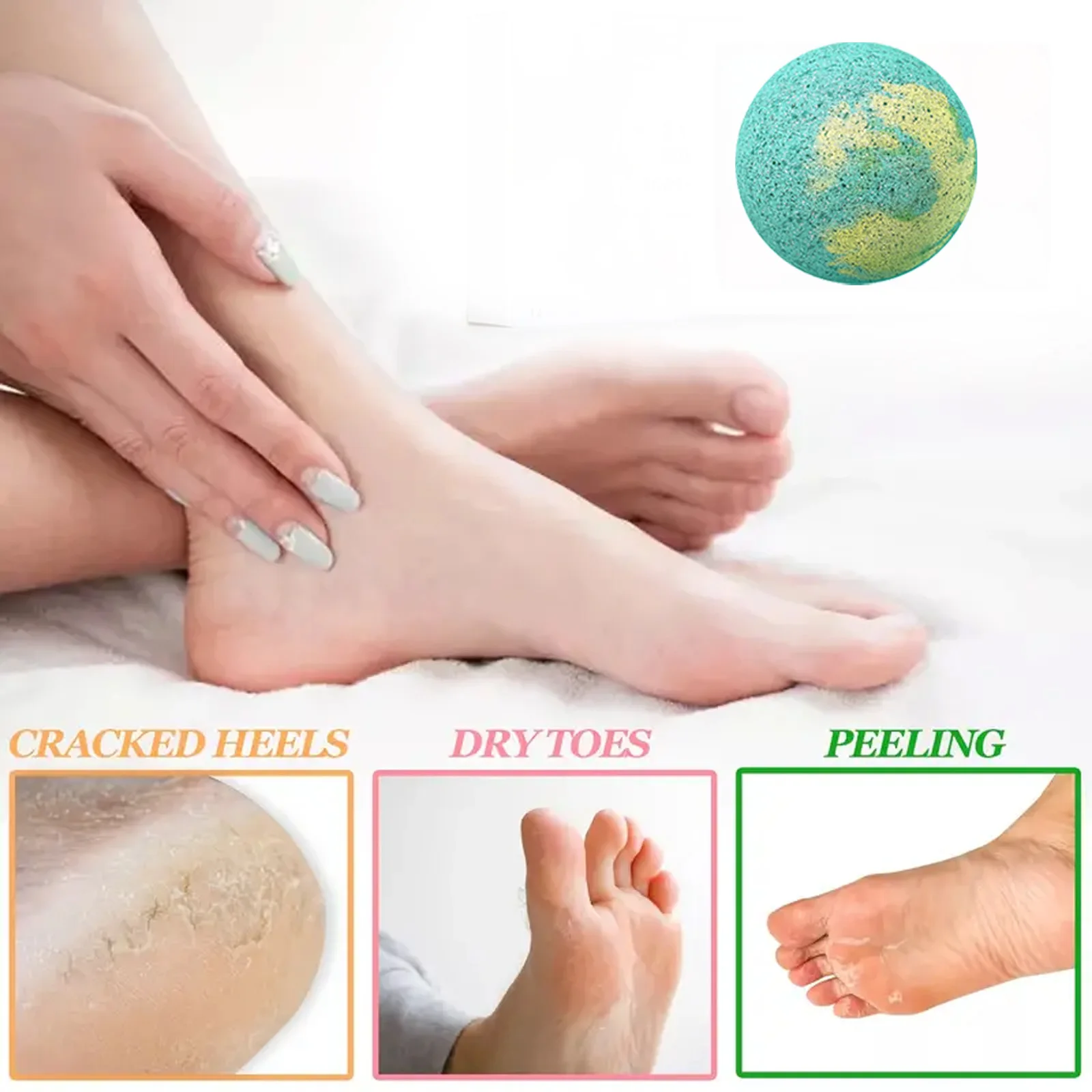 Deep Cleansing Foot Soak Anti Heel Cracking Drying Peeling Remove Damaged Skin Eliminate Leg Swelling Fatigue Soothing Foot Soak