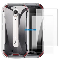 Soft Case + 2 Pack Tempered Glass Screen Protectors for Unihertz Atom L, Atom XL Full-Body Protection