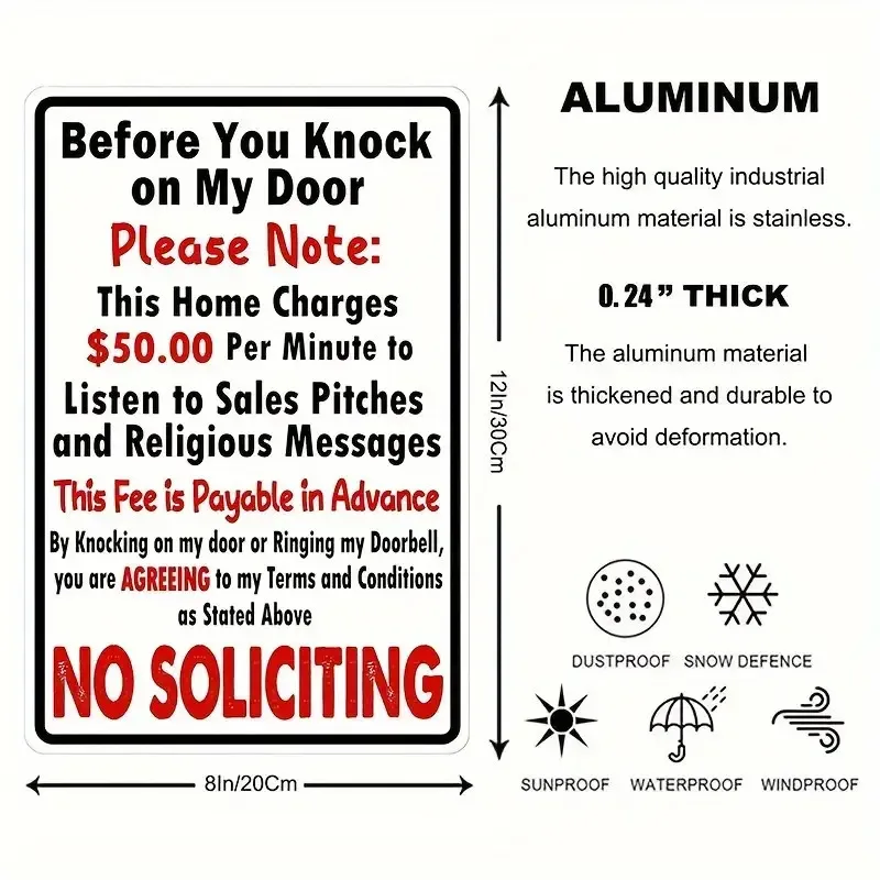 مسطح من الألومنيوم ثنائي الأبعاد، قطعة واحدة بدون علامة للتماس مع رسالة "قبل أنك" مضحكة - متينة مقاومة للعوامل الجوية مثبتة على الحائط #4