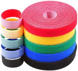 5M/Roll 15/20mm Reusable Sticke Strap Tie Hook And Loop Cable Ties DIY Home Kitchen Nylon Fastener Cable Ties Accessory