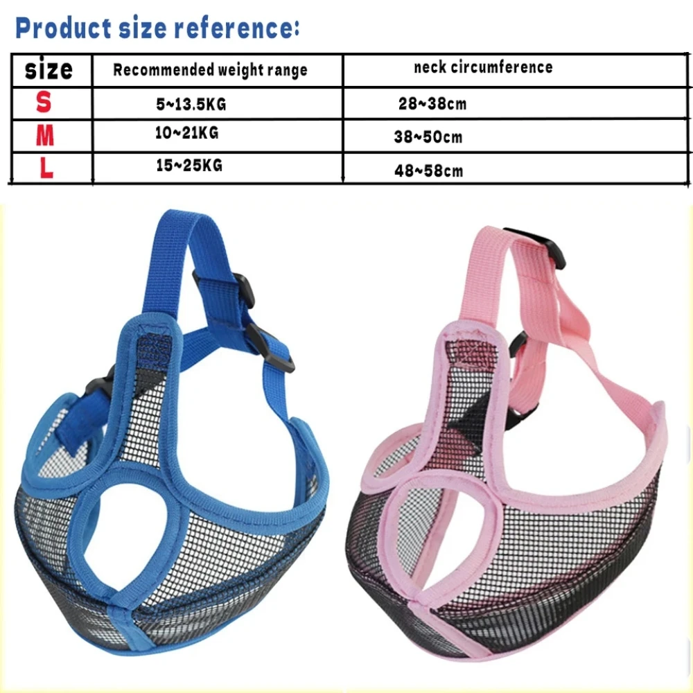 Atmungsaktive Mesh-Hundemaulschnalle, professionelles Nylongewebe, kurze Mundmaske mit französischer Bulldogge, Anti-Stopp-Bellen für DogMouth-Maske – Detail 1