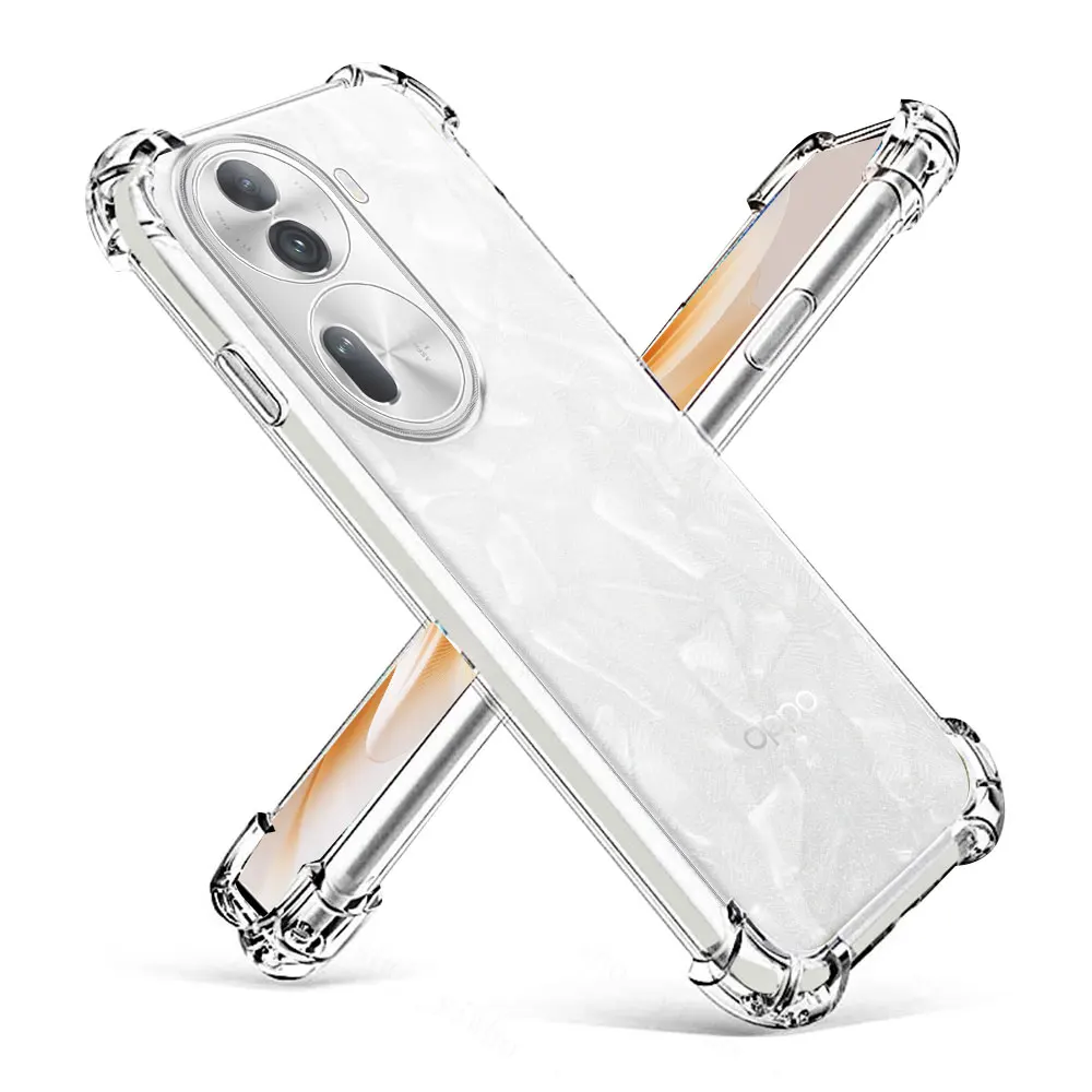 Shockproof Airbag TPU Case For OPPO Reno11 Pro CPH2607 Phone Case For OPPO Reno11 5G CPH2599 Clear Silicone Soft Protect Cover