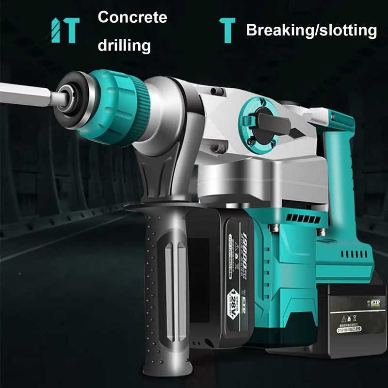 

ML-DC001 Cordless Electric Rotary Hammer Impact Drill 21V Multi -function Electric Pick Tool Screwdriver 2000/2500mAh with Parts