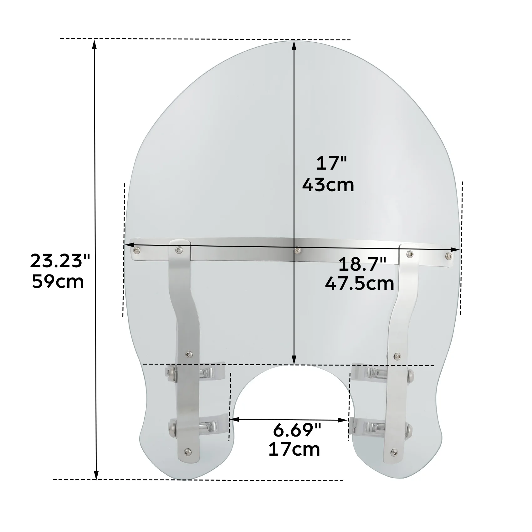 Motorcycle Windscreen Windshield W/49mm Clamps Fit For Harley HARLEY FXDWG FXSB FXSBSE FXBR FXBRS 2006-18 Motorcycle Accessories
