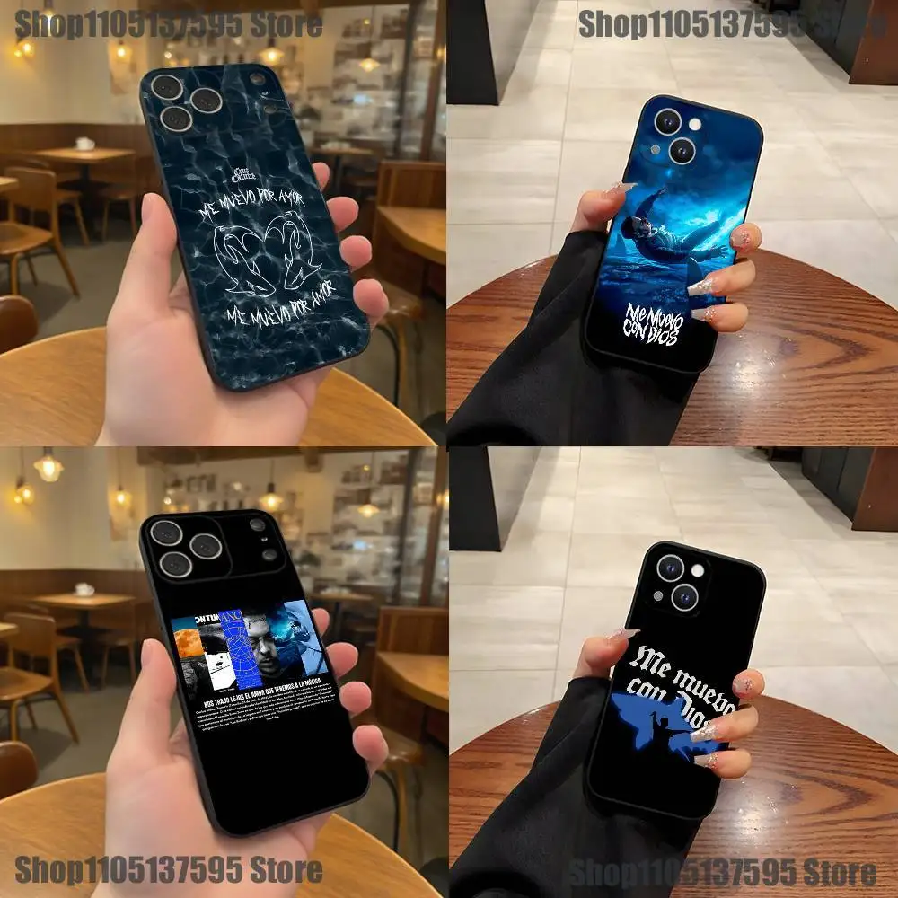 حافظة هاتف Cruz Cafune Me Muevo Con Dios لهاتف iPhone 17,16,15,14,13,12,11,Pro,XS,Max,XR,Plus,E,SE4,غطاء ناعم أسود صغير