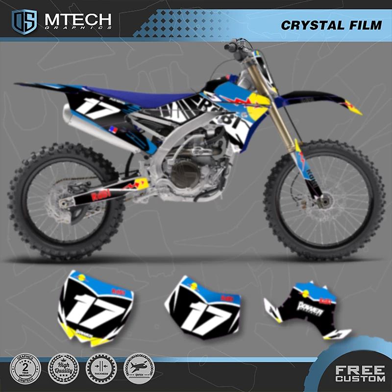

DSMTECH Custom Motorcycle Graphics Decal Stickers Kits For Yamaha YZF250 2014-18 YZF250X 2015-19 WRF250 YZF450 2014-17 001