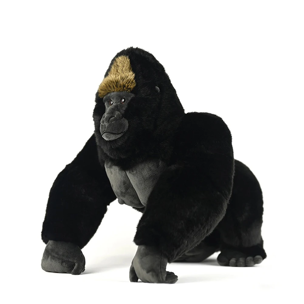 

Cute Silverback Gorilla High Fidelity Ape Plushie Silverback Gorilla Plush Toy Lifelike Doll Simulation Stuffed Animals Toy Kids