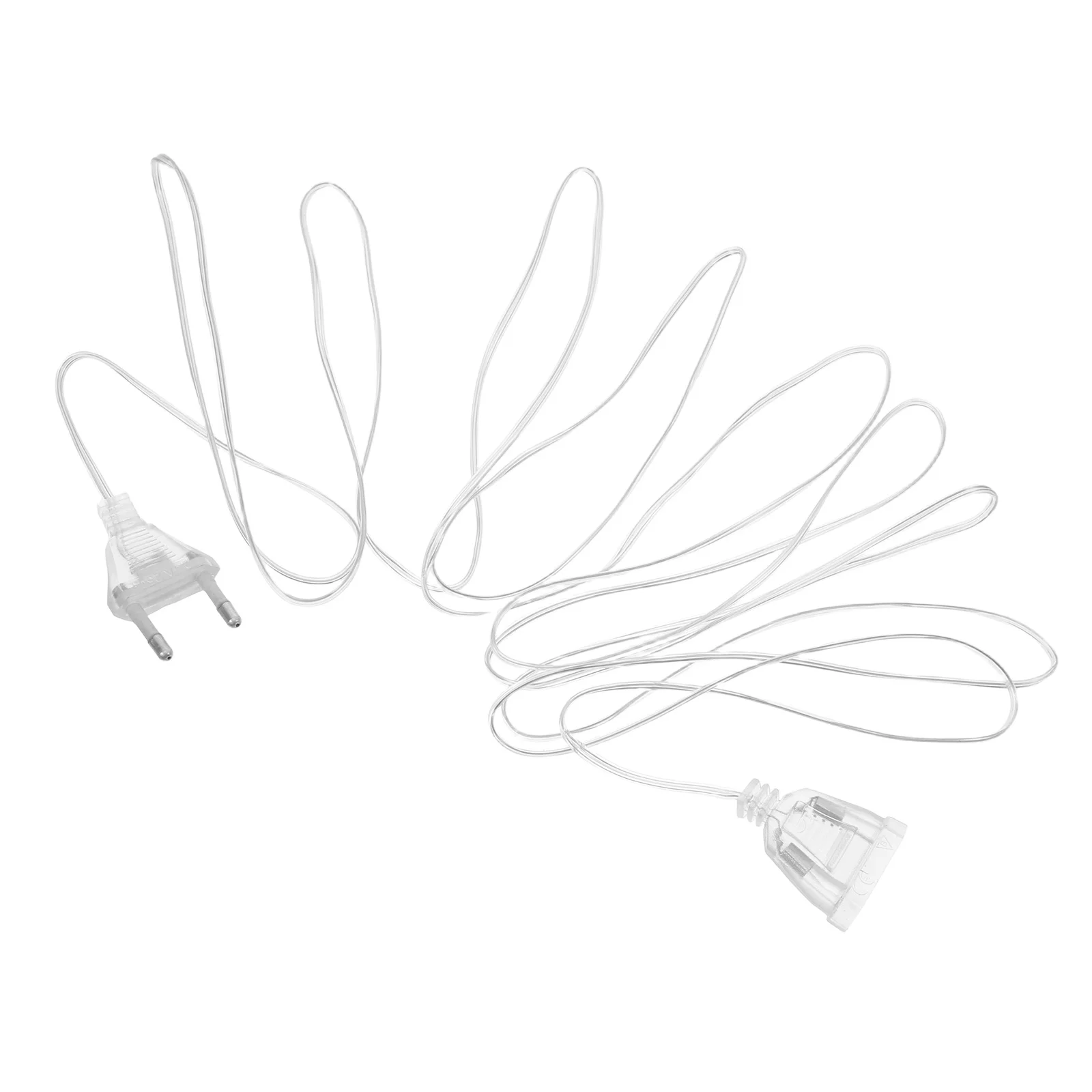 

LED Light Extension Cord Clear Lamp Cord Christmas Lights Portable String Extension Cable Transparent Cable Indoor Outdoor