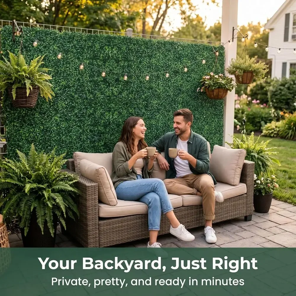 24-Pack 20x20in Expandable Artificial Grass Panels - UV Resistant, Weatherproof, Easy Install for Indoor/Outdoor Spaces