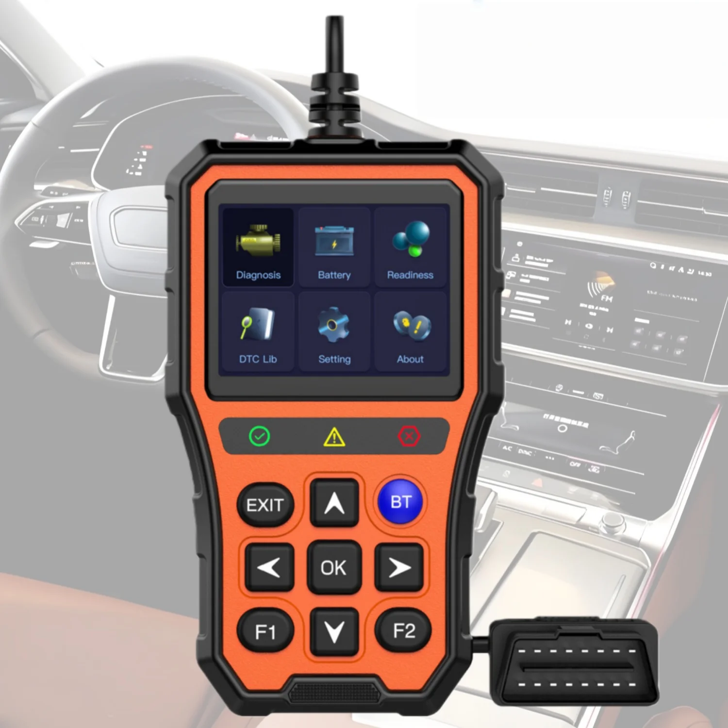 

Универсальный диагностический сканер OBD2 для легковых и грузовых автомобилей, 9 протоколов, считыватель кодов OBDII, гарантия 1 год