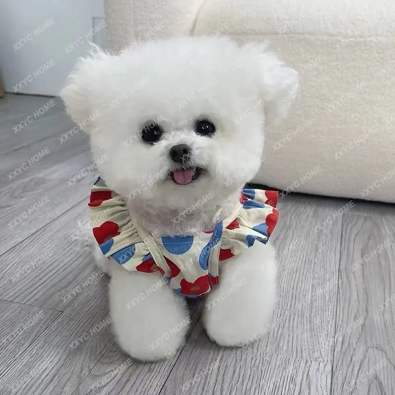 

Floral Dress Pet Clothing Maltese Pomeranian Dog Clothes Cat Clothes Winter Cute