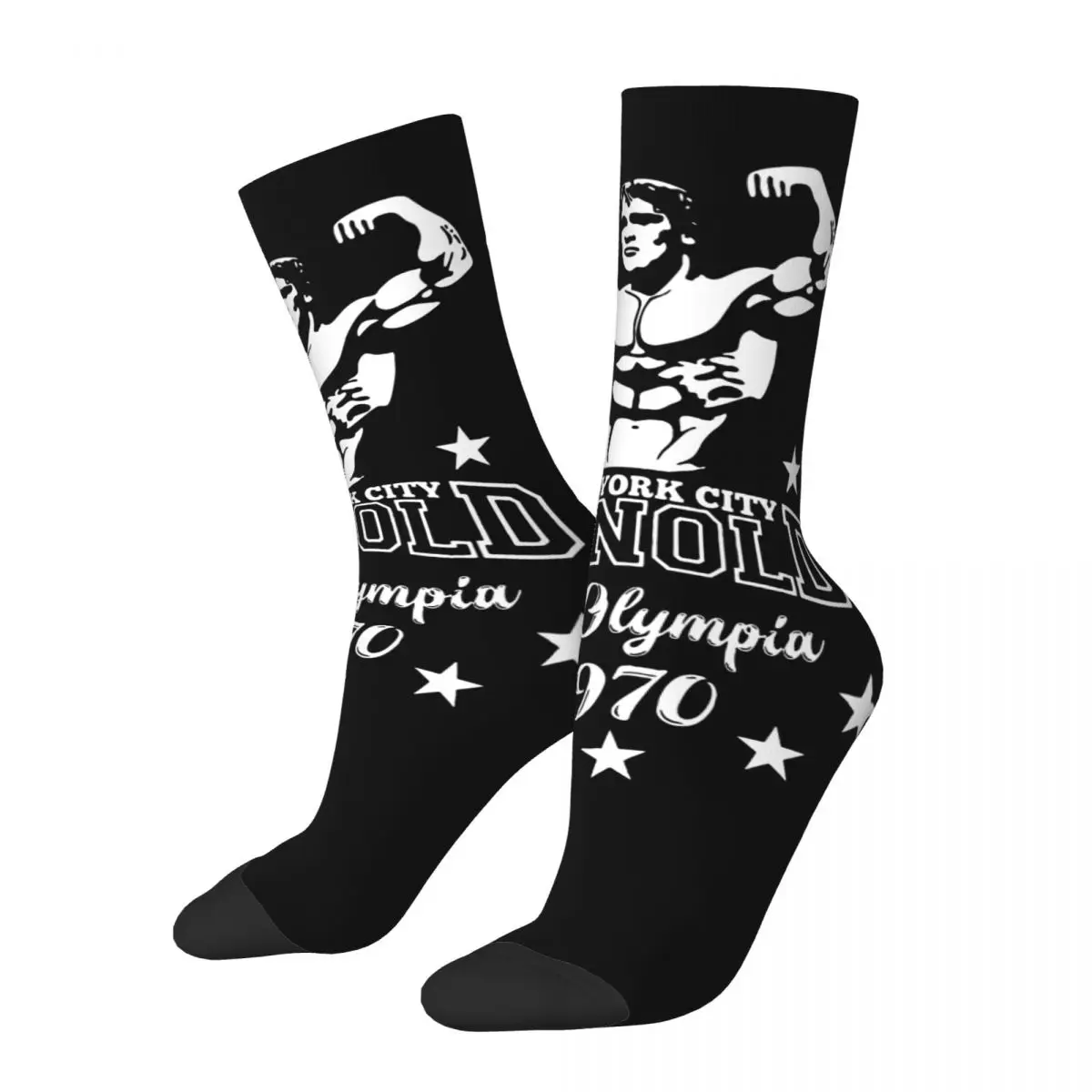 Fashion Men\'s Socks Casual Arnold Schwarzenegger Mr Olympia Sock High Quality Women Stockings Spring Summer Autumn Winter