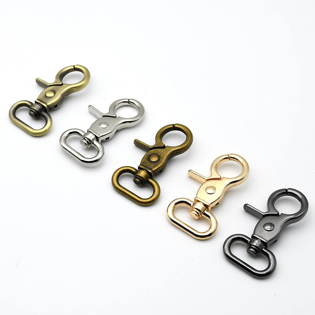 Metal Carabiner Snap Hook Swivel Lobster Clasps Trigger Clip O Ring Buckle Bag Strap Belt Parts Dog Pet Leash Accessories