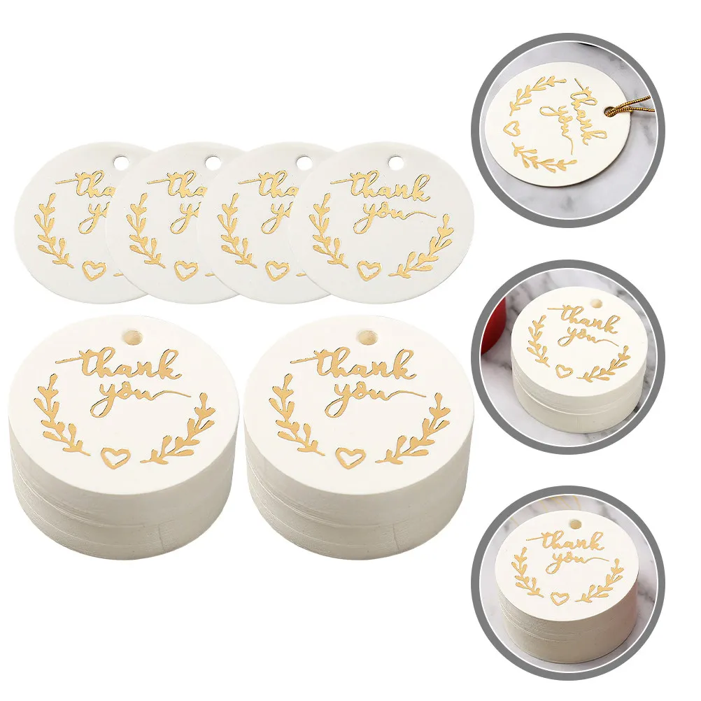 

100 шт. круглых бумажных этикеток «Спасибо» для подарков, креативные декоративные бирки для свадеб, вечеринок, дней рождения, Дня благодарения, DIY
