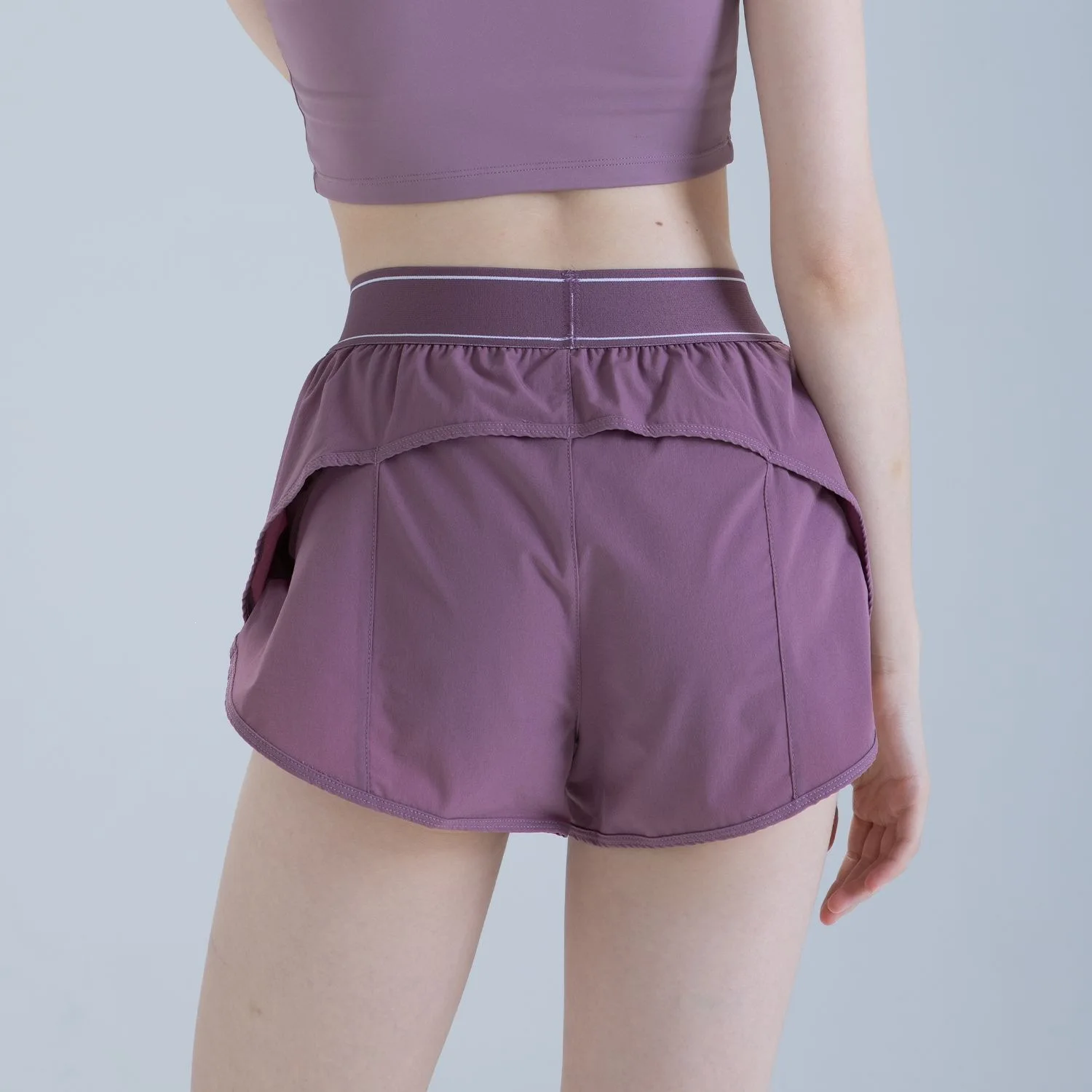 2026 Women High Waist Faux Layered Athletic Shorts Yoga Pants Breathable Summer
