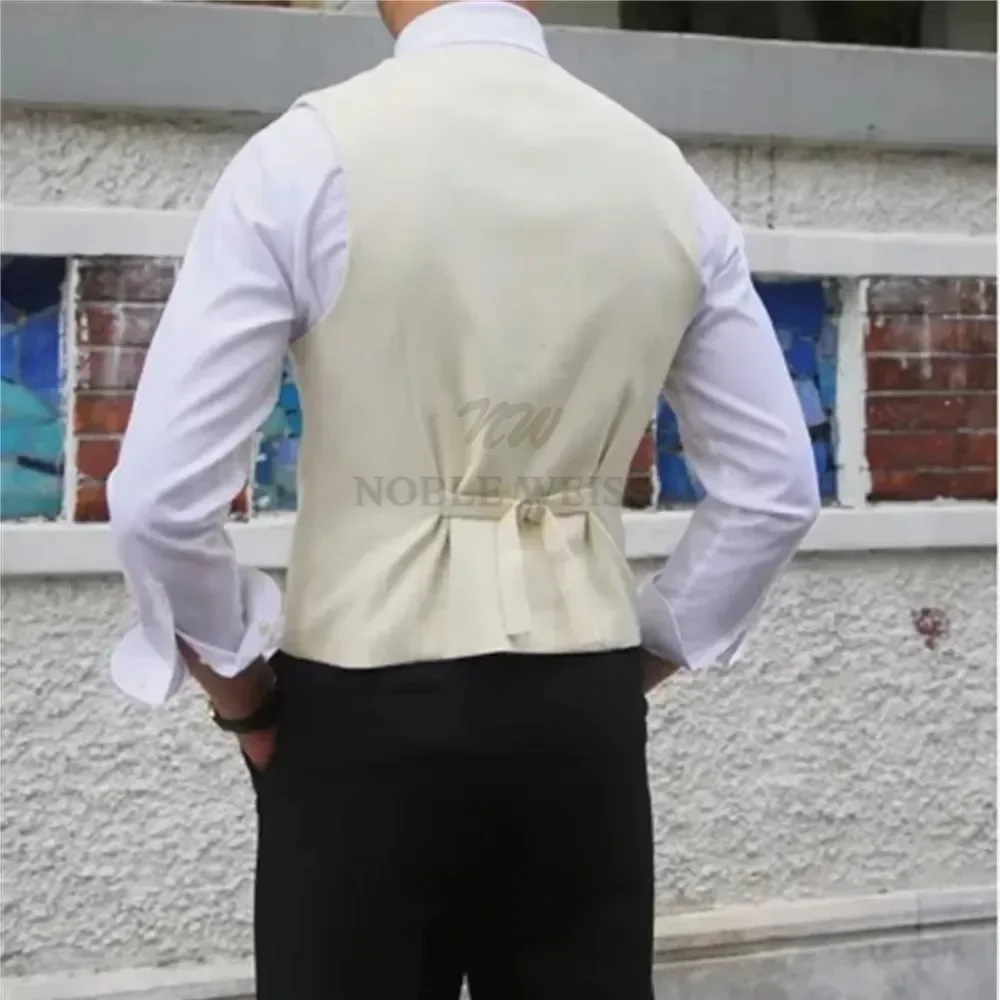 Moda masculina colete formal vestido terno para casamento colete feito sob medida fino ajuste duplo breasted colete masculino personalizado