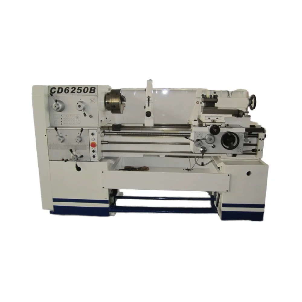 Universal Manual Lathe Machine 200/1000B CD6250B/1000 Spindle Hole 65mm for Metal Working