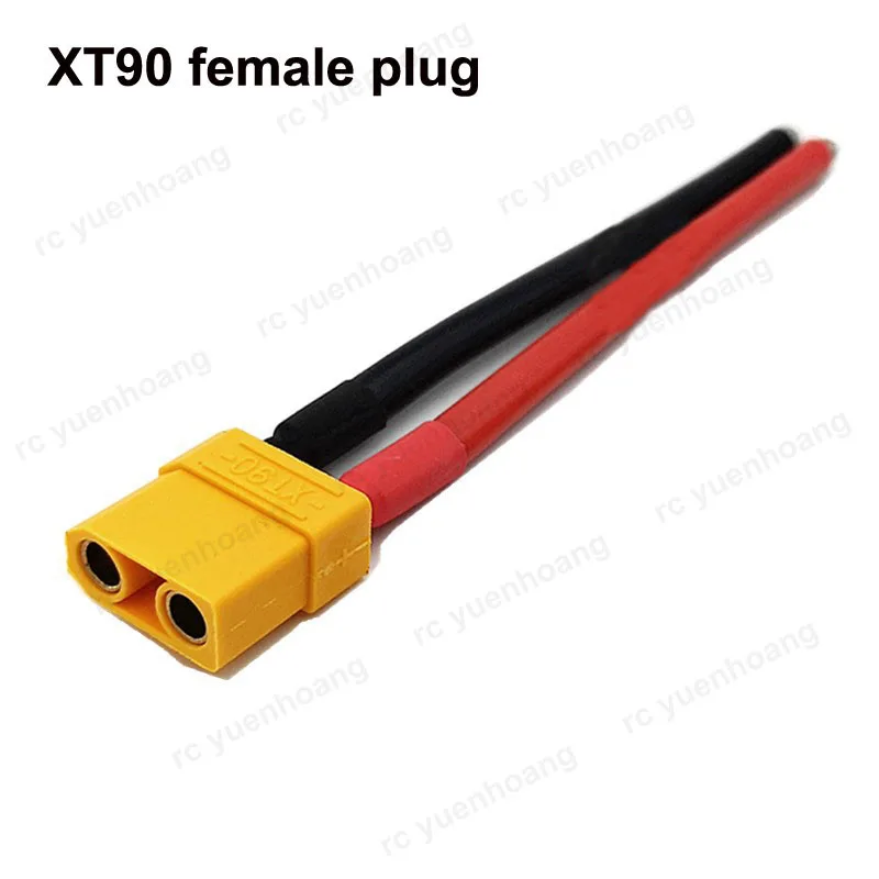 1Pair Length 10/15/20/30cm XT90 Plug Adapter Cable Large Current Male Female Connector 10AWG Line for Battery/Motor/ESC Welding