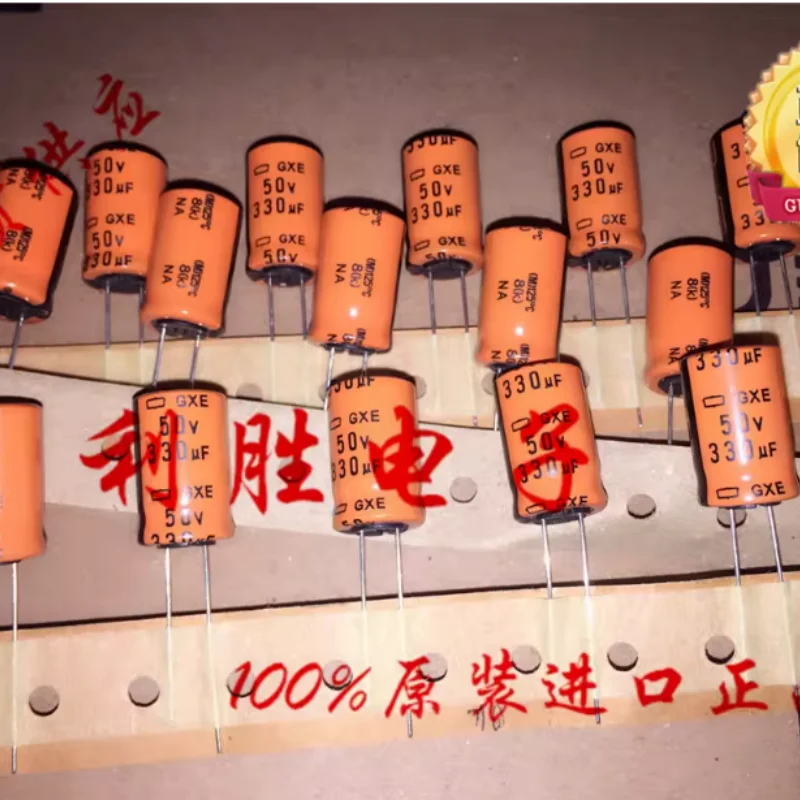 10PCS-100PCS 330UF 50V Japanese Black Diamond High Quality Capacitor 50V330UF 12.5 * 20 GXE High Temperature Resistant