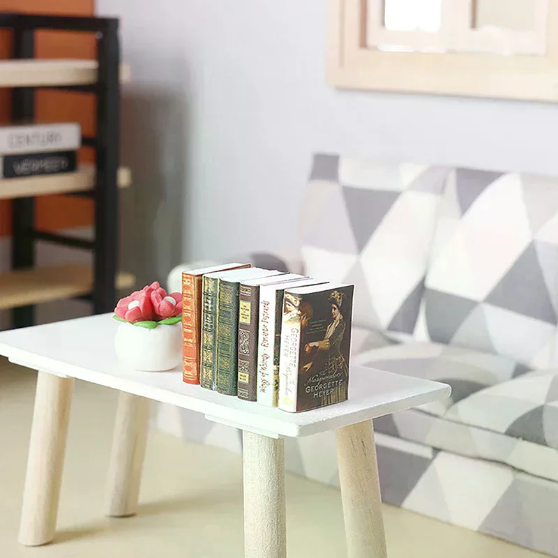 

6Pcs 1:12 Dollhouse Miniature Book Comic Book Small Books Mini Model Kids Pretend Play Toys Doll House Accessories