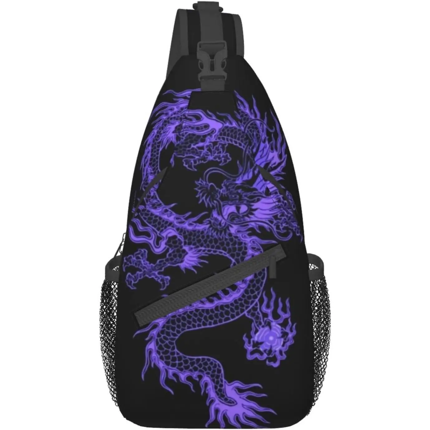 Dragon Casual Daypack Bag Dragon Shoulder Bag Chest Bags Crossbody Bag Animal Sling Backpack Water Resistant