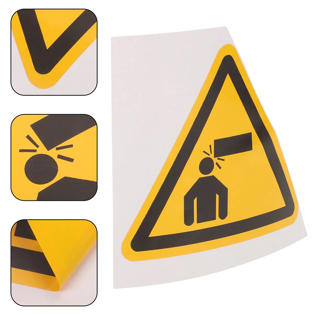 

4pcs Watch Your Head Warning Decals Safety Sign Low Ceiling Hazard Sticker Collision Prevention Adhesive Pvc Signs Traffic