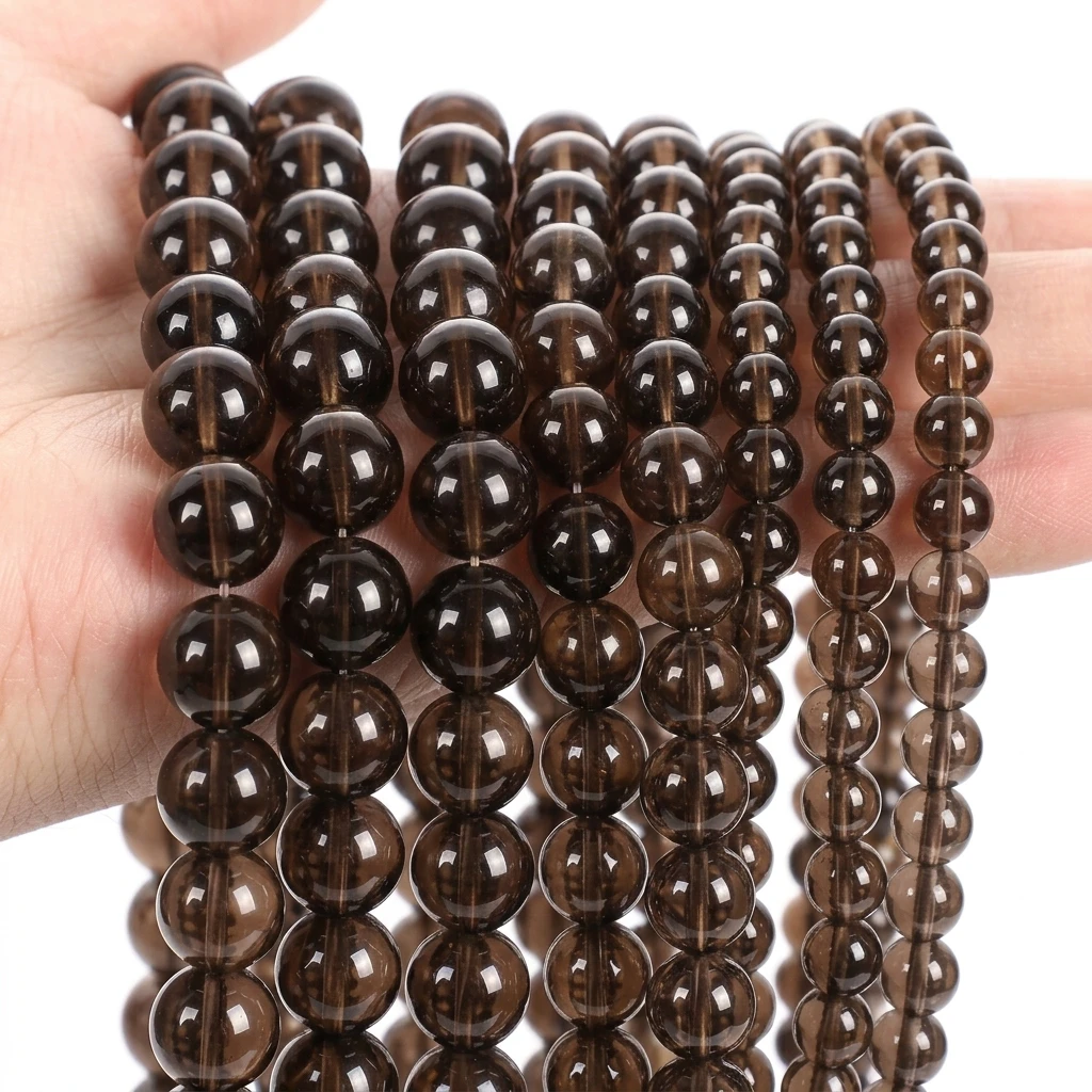 Natural Ice Obsidian Stones Bead Quartz Round Loose Spacer 4 6 8 10mm for Jewelry Making DIY Necklace Bracelets Accessories