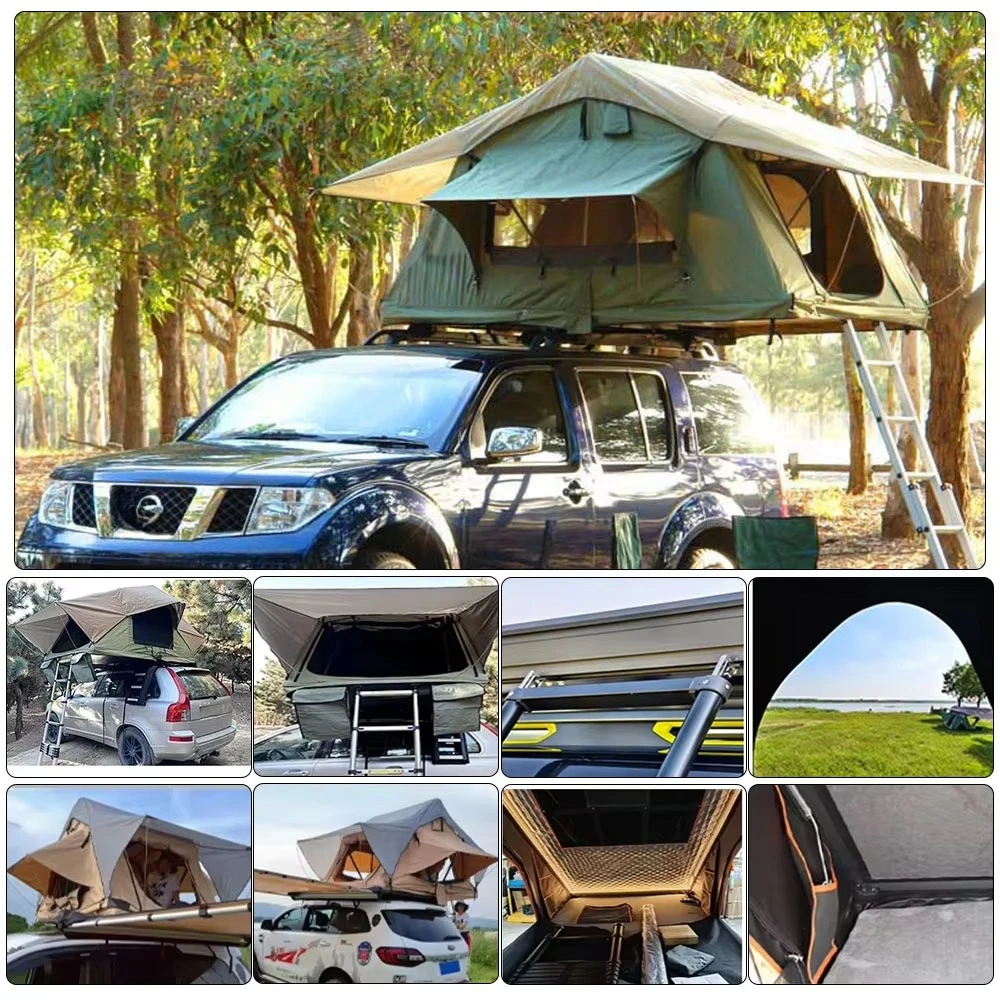 Factory Customized SUV Soft Shell Car Roof Tent Outdoor Camping 2-4 Person Car Roof Tent