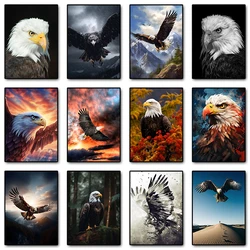 Wildlife Bird of Prey Eagle Posters Prints Animal Bald Eagles Nature Canvas Painting Wall Art Picture for Living Room Home Decor