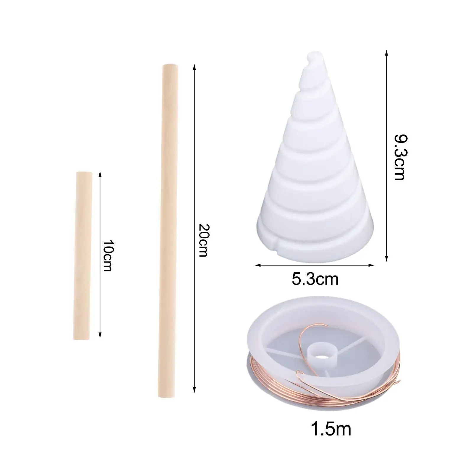 Coil Winding Jig, Gardening Copper Wire Antenna Jig with 1.5M Copper Wire for Copper, Gardening Antenna Making, Gardening