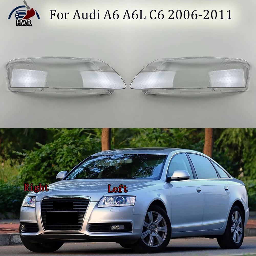 

Headlight Shade Transparent Lampshade Headlamp Cover Lamp Shell Headlights Lens For Audi A6 A6L C6 2006 2007 2008 2009 2010 2011