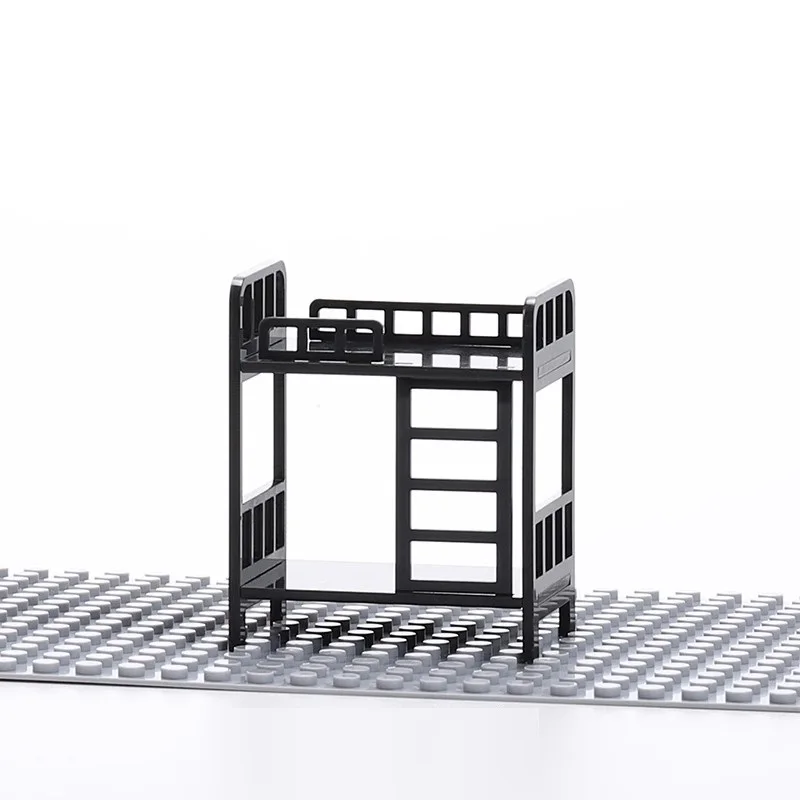 Double Bed Bunk Bricks Model Building Kits para Crianças, Locking Blocks Acessórios, DIY Figura Parts, Cidade Casa e Amigos, MOC Kits, Brinquedos Educativos