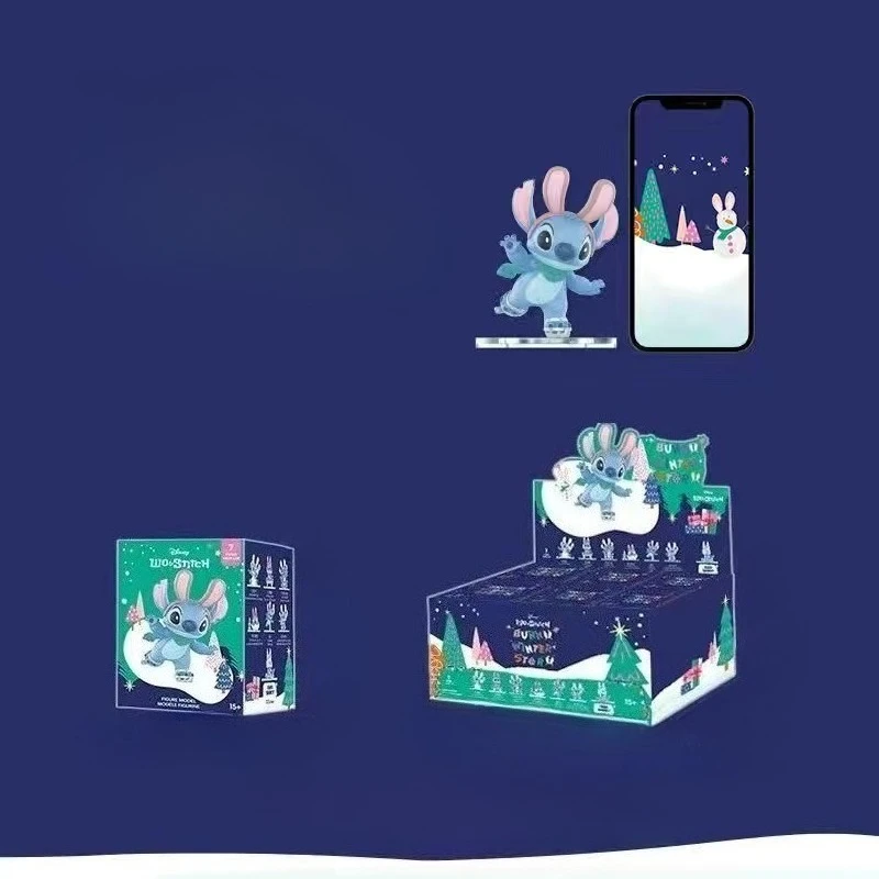 أصيلة مينيسو ديزني ستيتش قصة الشتاء صندوق أعمى تمثال ليلو وستيتش تحصيل هدية 2025