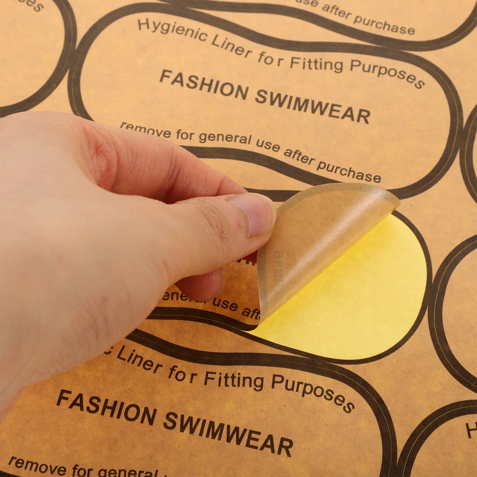 

100Pcs Protective Sticker for Lingerie Adhesive Panty Liner Protective Label Swimwear Decal Reusable Lingerie Panty Liner