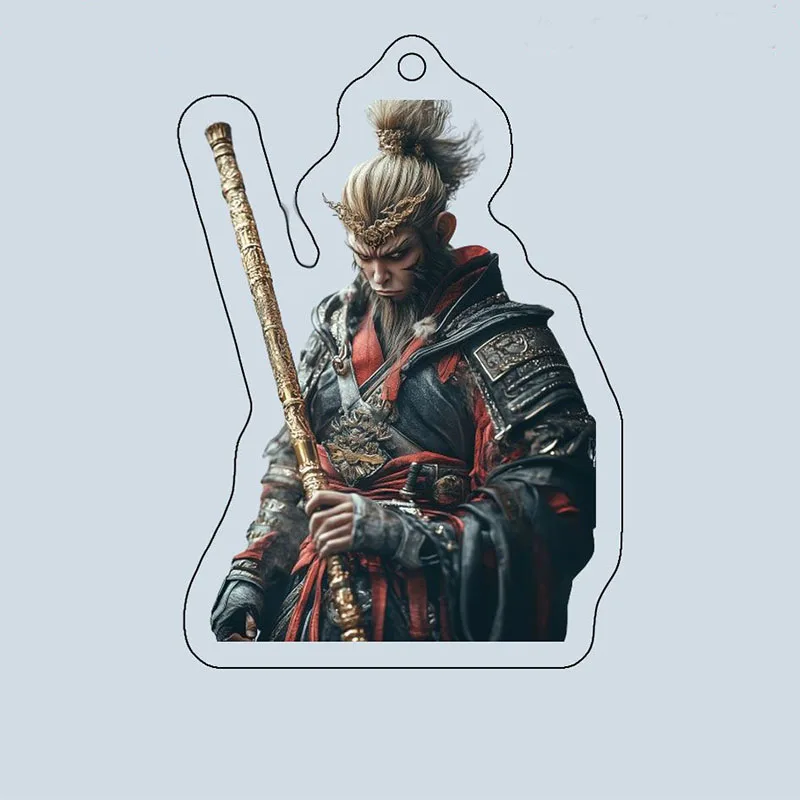 Wukong peripheral keychain high-definition double-sided acrylic backpack luggage pendant