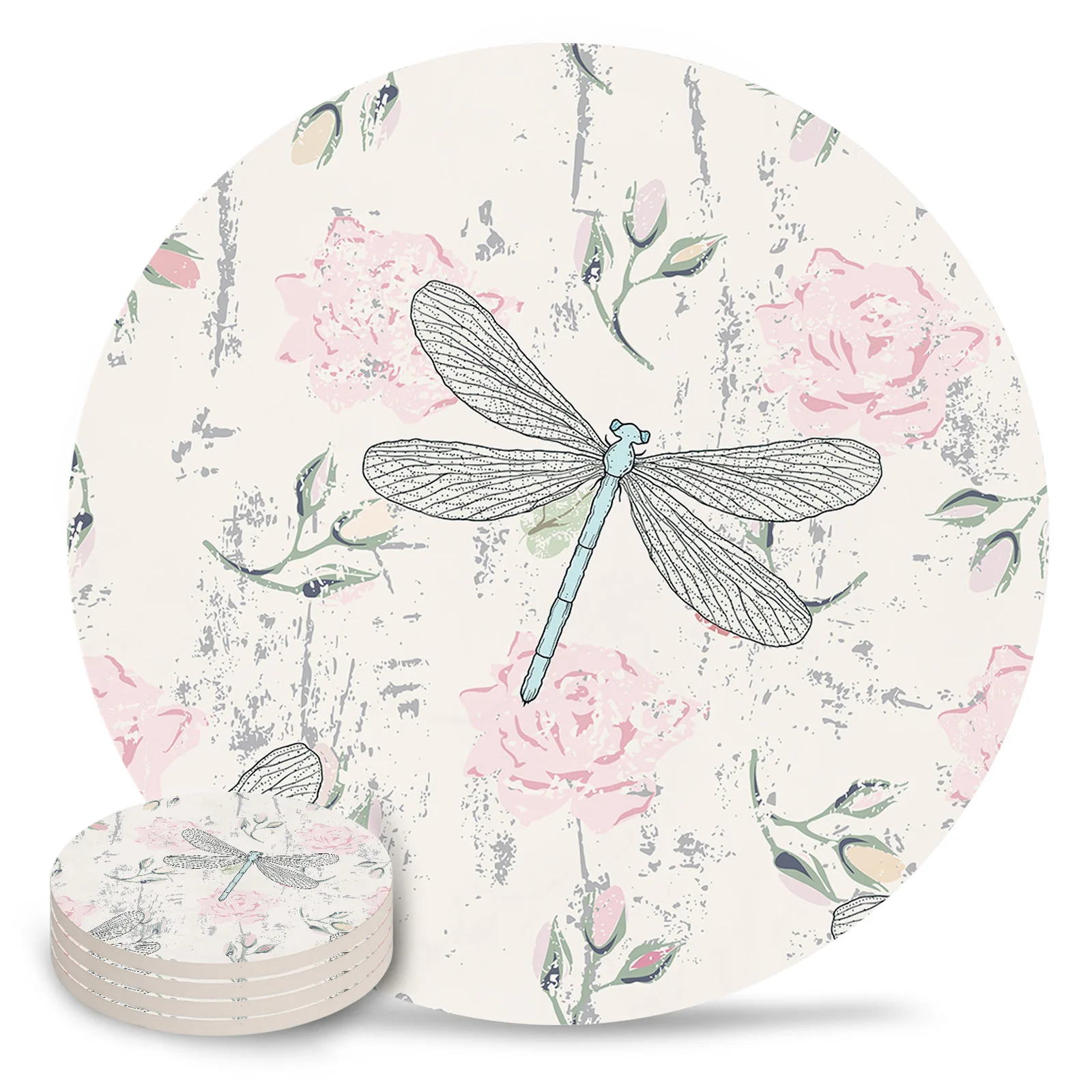 

Стеклянный круглый кухонный стол в виде стрекозы