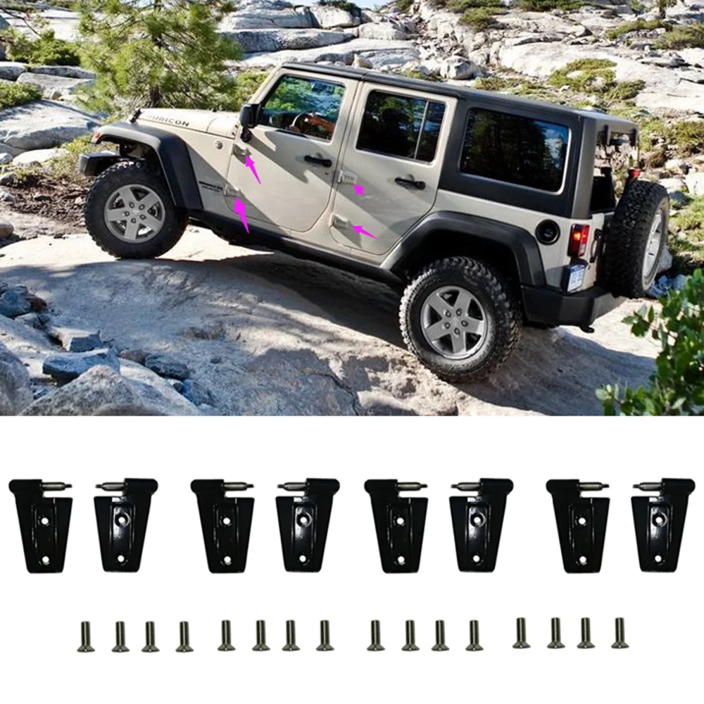 

SXMA J389 Original Door Hinge Kit Door Hinge Cover Trim Exterior Accessories Hinge Assembly Kits for Jeep JK for Wrangler 07-18