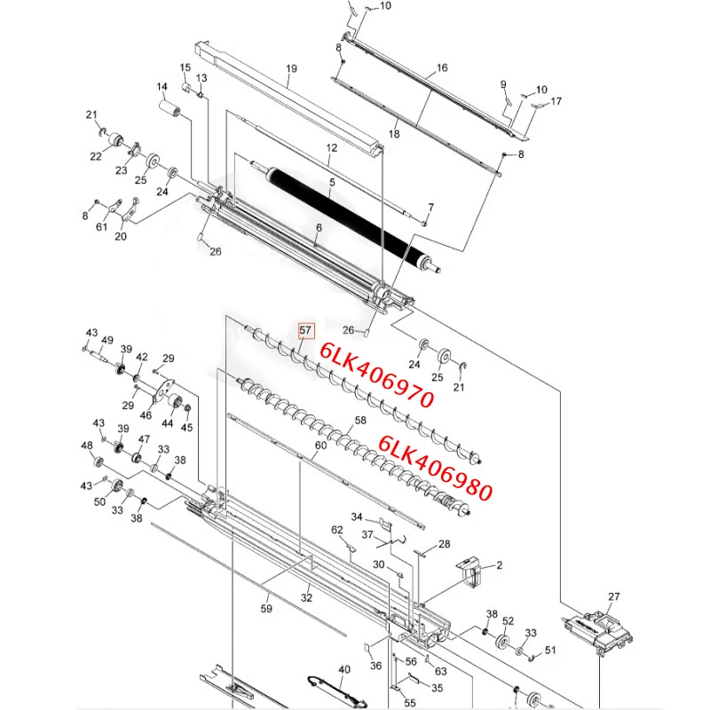 Vis de Développement pour Toshiba Cape 6AC 6506AC execute 6AC 5516AC 6516AC 7516AC, 6LK406970 6LK406980