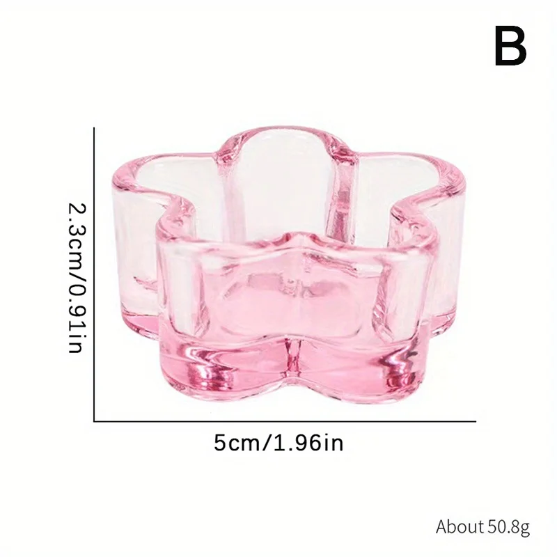 

1Pc Crystal Glass Acrylic Nail Cup Colorful Pen Washer Cup Bowl Cup Holder Equipment Nail Art Tools Without Cover
