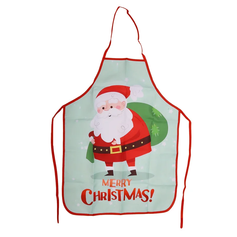 New Hot-selling Santa Claus Apron Christmas Tree Dinner Decoration Men and Women Home Kitchen Cooking Baking Oil-proof Apron