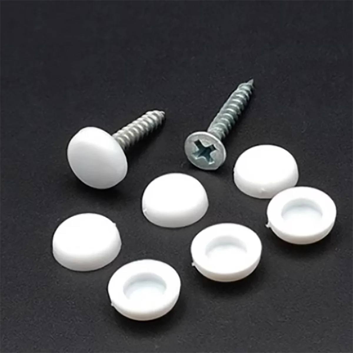 Tapa de cubierta de tornillo autorroscante avellanado/cubierta protectora de plástico para tornillo de diente de máquina cruzada de cabeza plana