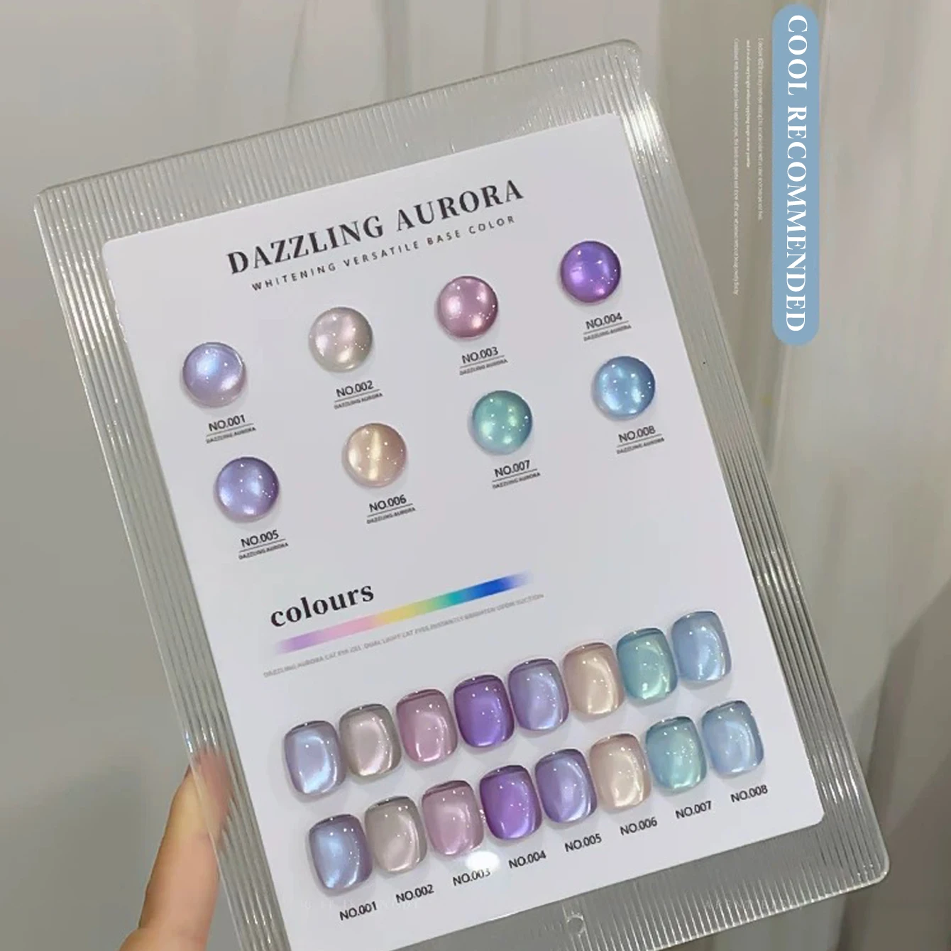 MIANEL 12 مللي 1-8 قطعة أظافر الخريف أورورا الزجاج الخرز عين القط طلاء الأظافر 2025 جديد عيد الميلاد الأظافر لطيف الأرجواني الأظافر #4